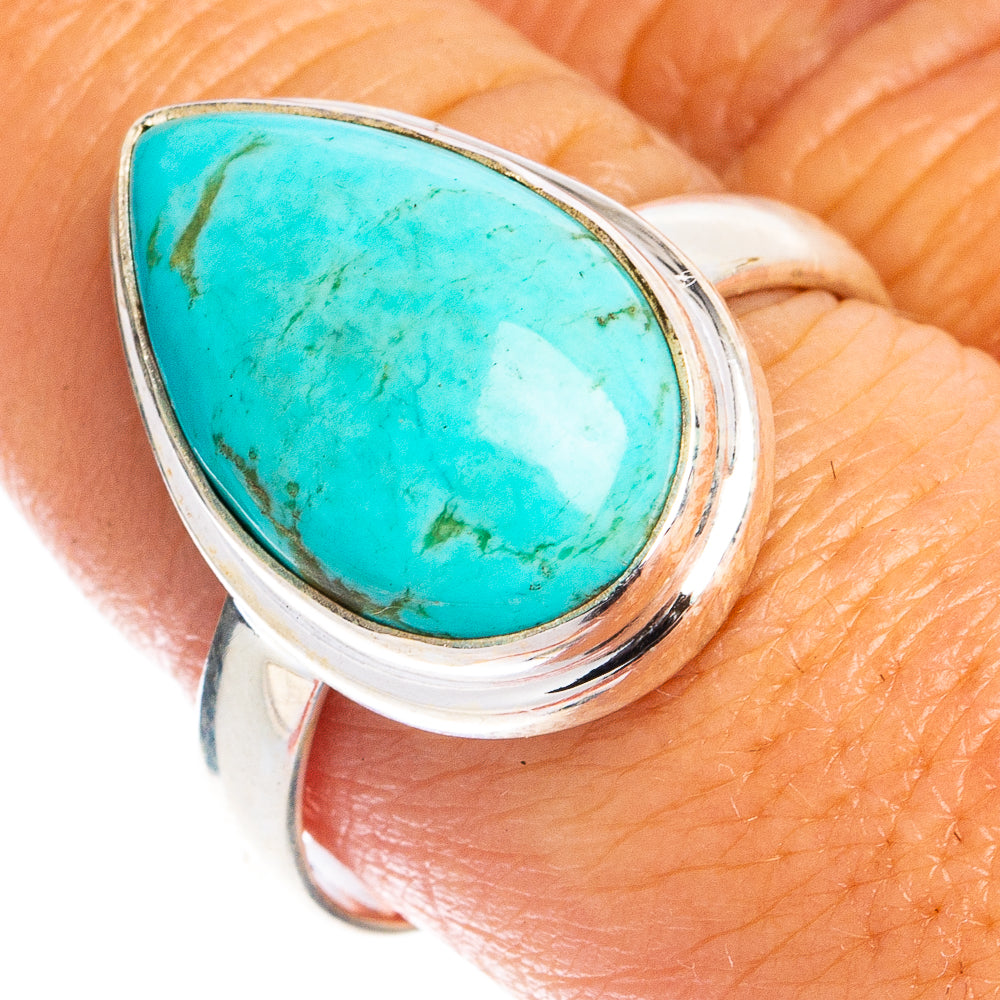 Rare Kingman Turquoise Ring Size 9 (925 Sterling Silver) R8541