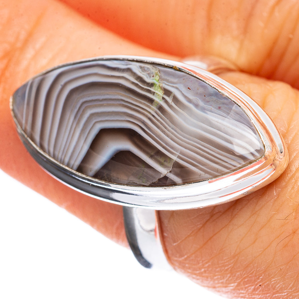 Botswana Agate Ring Size 7 (925 Sterling Silver) R3219