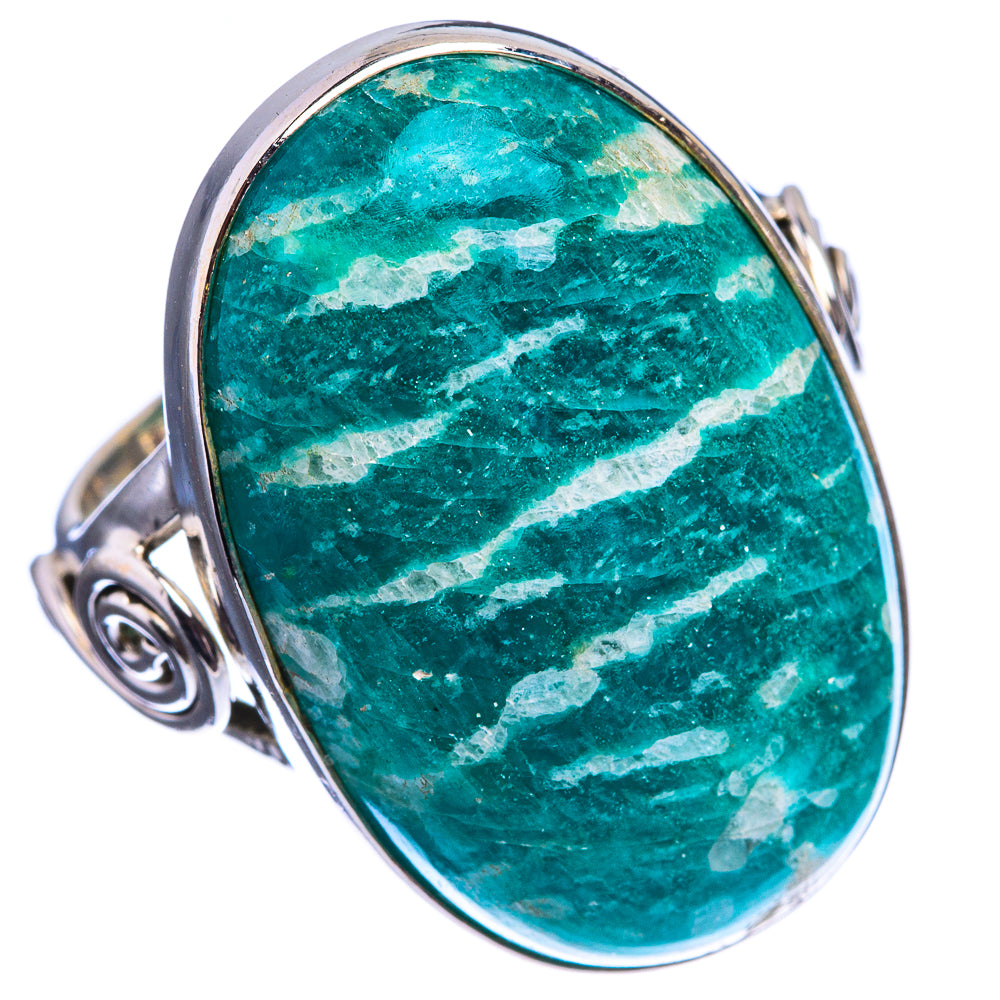 Large Amazonite Ring Size 7.75 (925 Sterling Silver) R142199