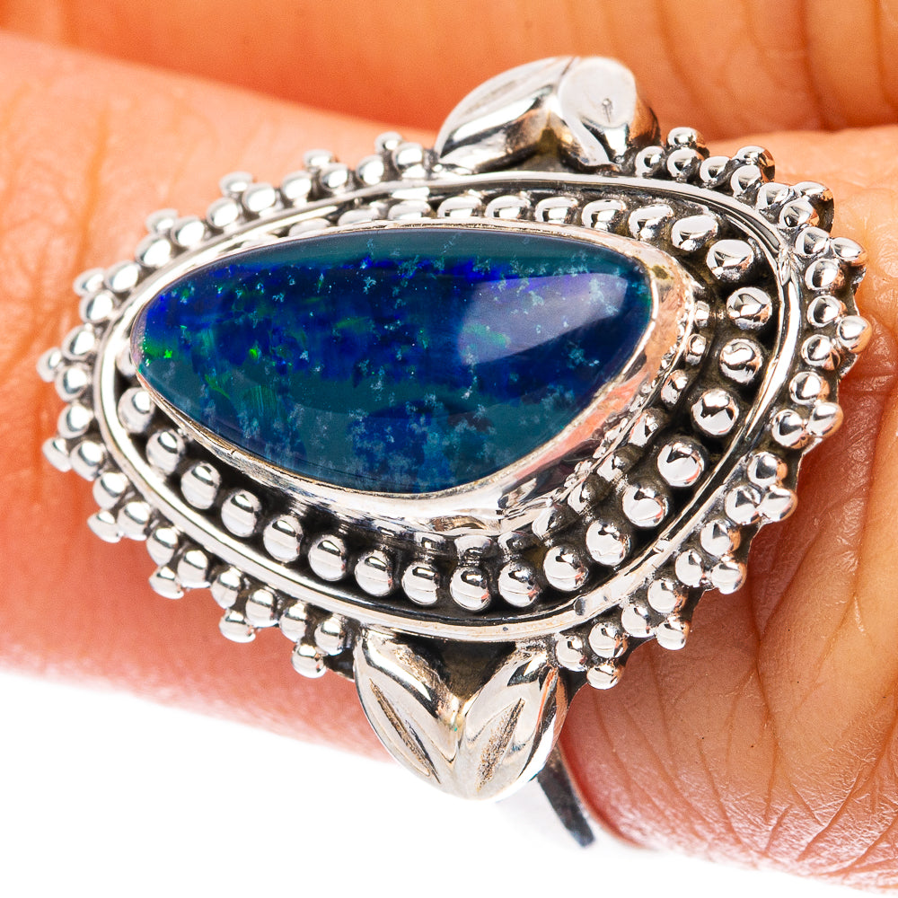 Rare Triple Opal Ring Size 6.75 (925 Sterling Silver) R4298