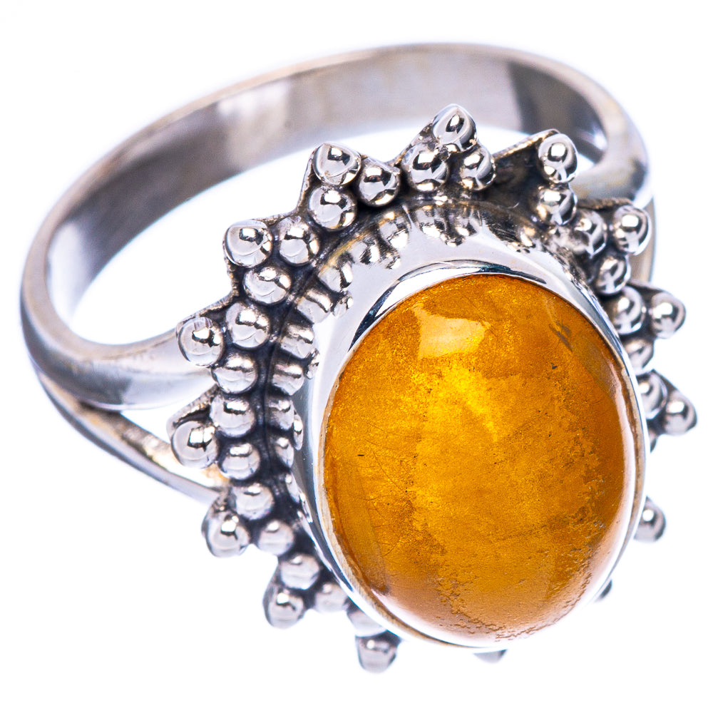 Amber Ring Size 8 (925 Sterling Silver) R2278