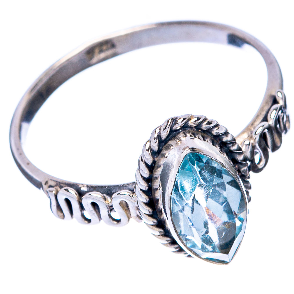 Blue Topaz Dainty Ring Size 7 (925 Sterling Silver) R145077