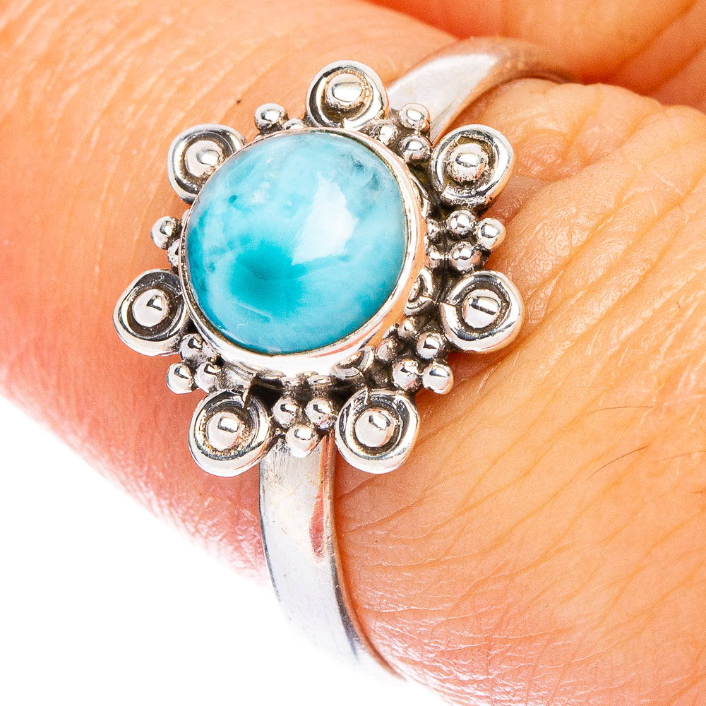 Larimar Dainty Ring Size 8 (925 Sterling Silver) R146891