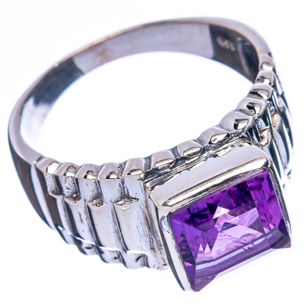 Faceted Amethyst Ring Size 7.75 (925 Sterling Silver) R146153