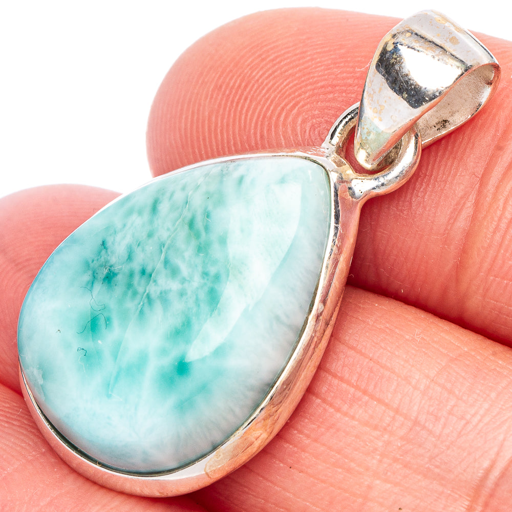 Larimar Pendant 1 1/4" (925 Sterling Silver) P44109
