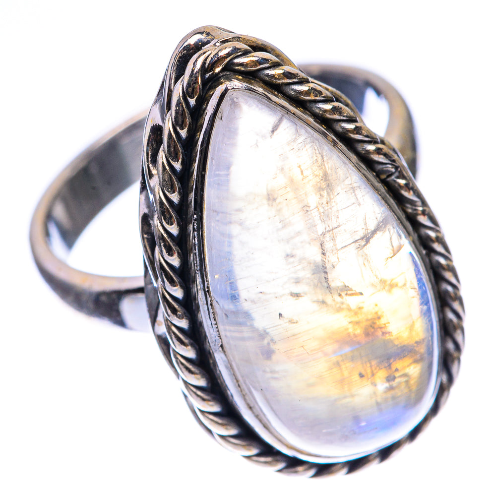 Rainbow Moonstone Ring Size 6 (925 Sterling Silver) RING143429
