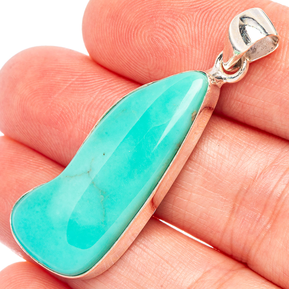 Rare Kingman Turquoise Pendant 1 3/4" (925 Sterling Silver) P44696