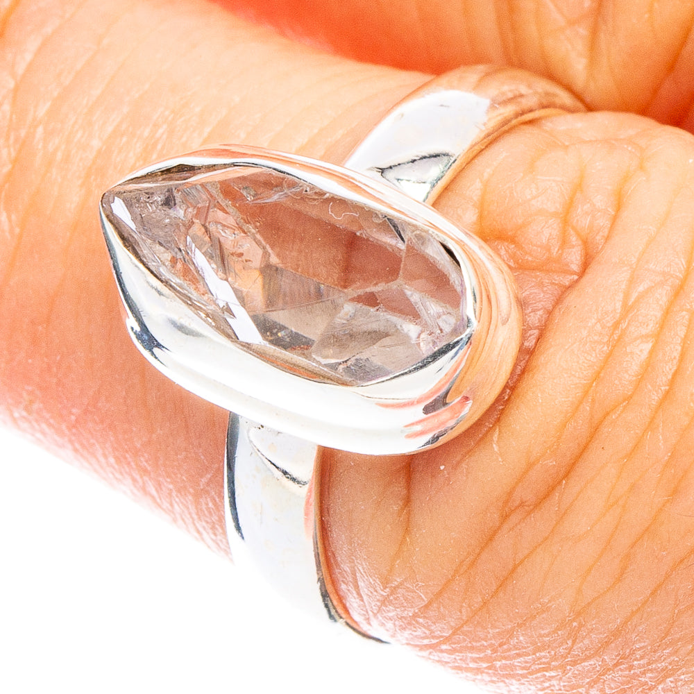 Herkimer Diamond Ring Size 7 (925 Sterling Silver) R6649