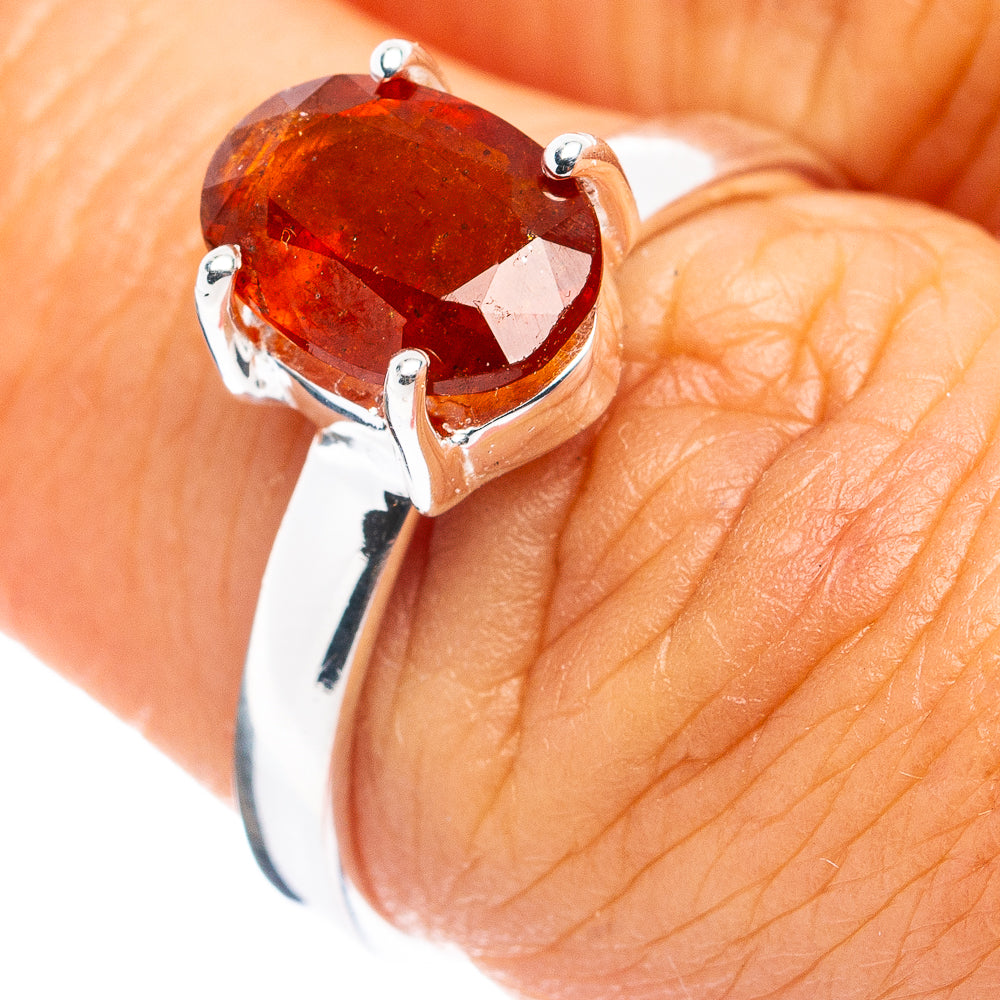 Orange Kyanite Ring Size 7 (.925 Sterling Silver)