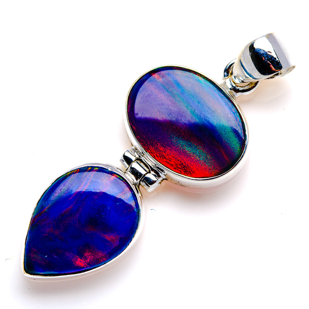 Aura Opal Pendant 1 3/4" (925 Sterling Silver) PD38016