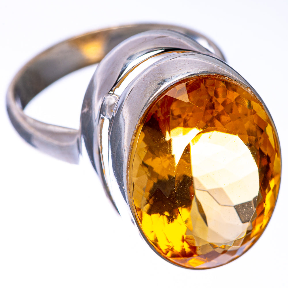 Faceted Citrine Ring Size 8.5 (925 Sterling Silver) R145169