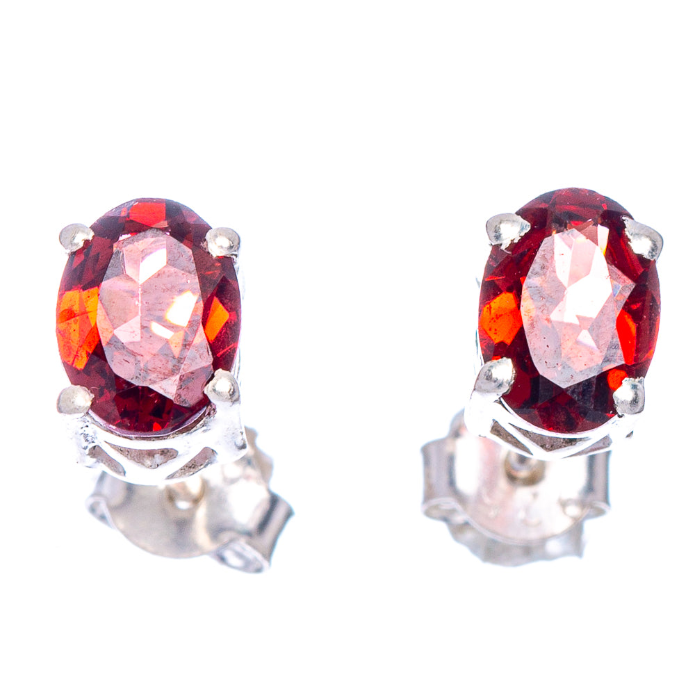 Garnet Earrings 1/4" (925 Sterling Silver) E433502