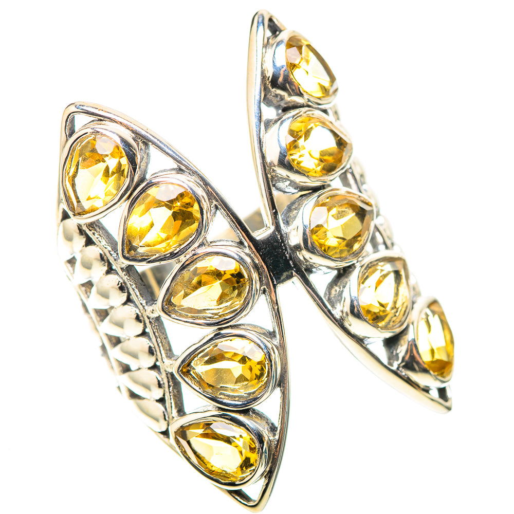 Large Faceted Citrine Ring Size 8.75 (925 Sterling Silver) RING138670