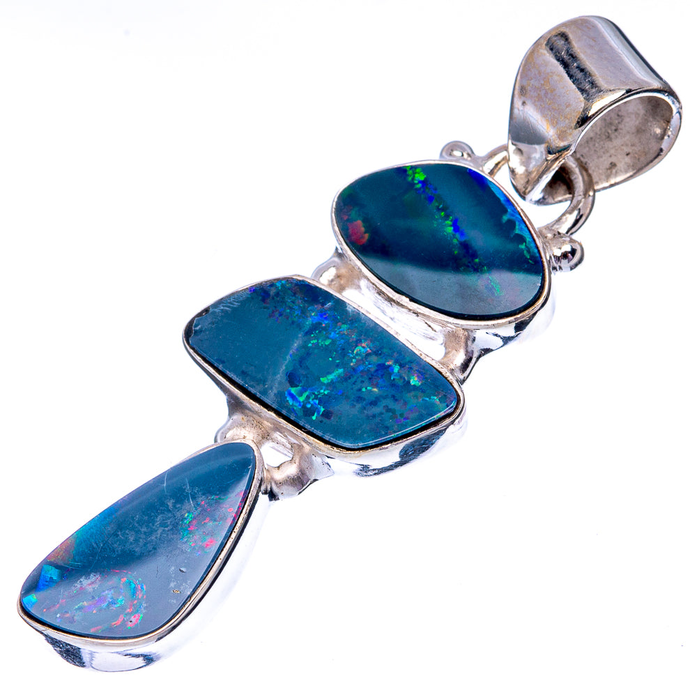 Rare Doublet Opal 925 Sterling Silver Pendant 1 5/8" (925 Sterling Silver) P42638