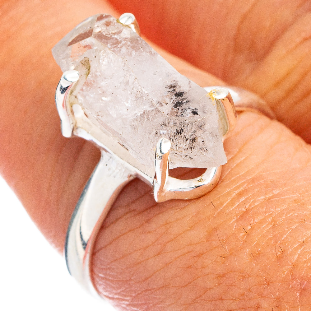 Herkimer Diamond Ring Size 7.75 (.925 Sterling Silver)