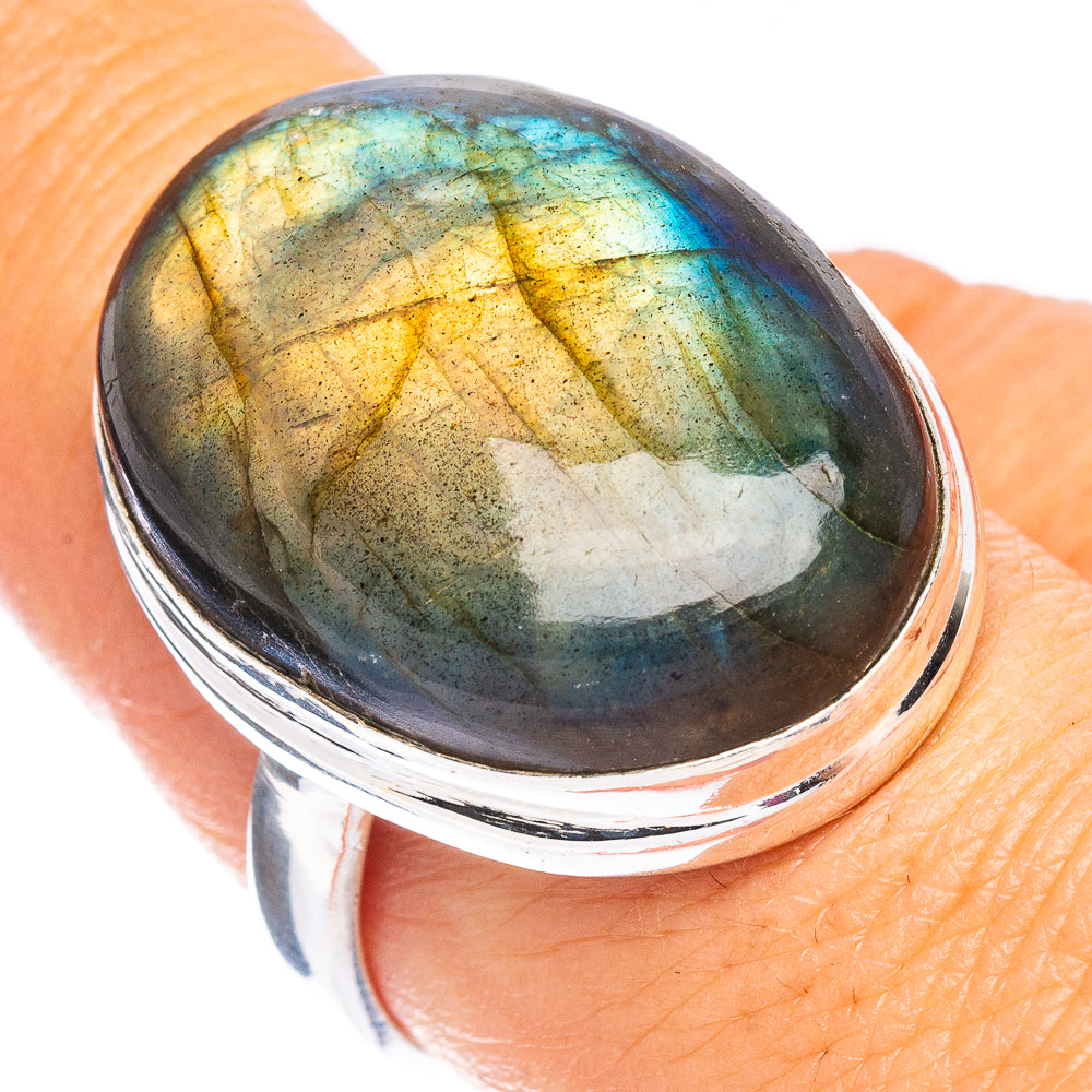 Labradorite Ring Size 8.75 (925 Sterling Silver) R7865