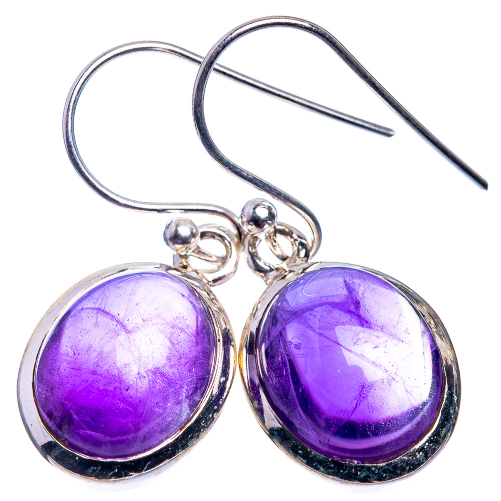 Amethyst Dainty Earrings 1 1/4" (925 Sterling Silver) E432517