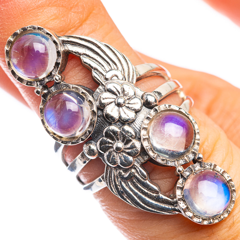 Rainbow Moonstone Ring Size 6 (925 Sterling Silver) RING143254
