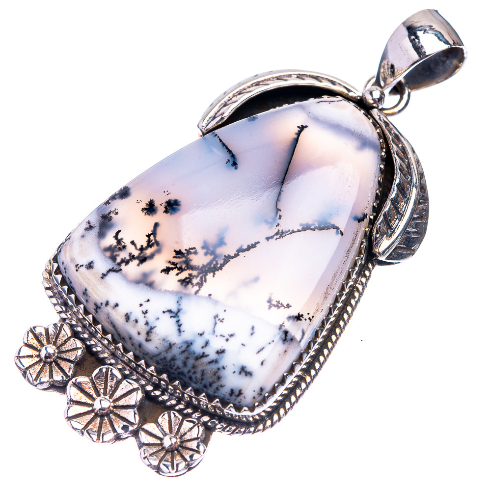 Dendritic Opal Pendant 2" (925 Sterling Silver) P38824