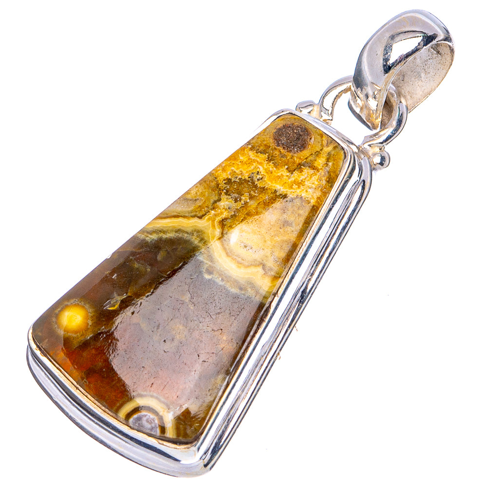 Ocean Jasper Pendant 1 1/2" (.925 Sterling Silver)