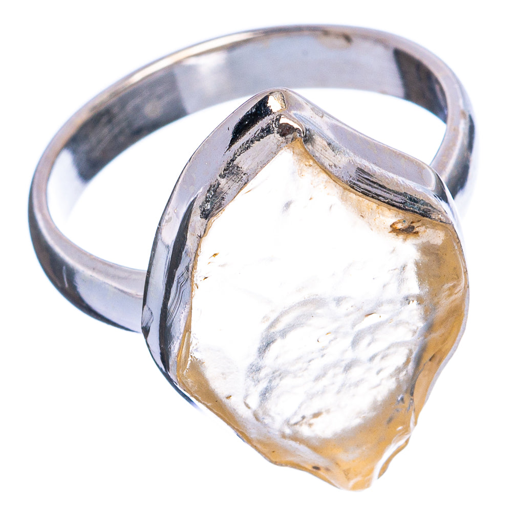 Natural Libyan Desert Glass  Ring Size 6.75 (925 Sterling Silver) R4874
