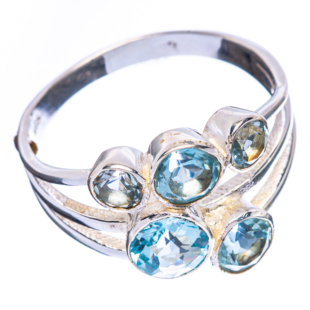 Blue Topaz Ring Size 9 (925 Sterling Silver) R2395