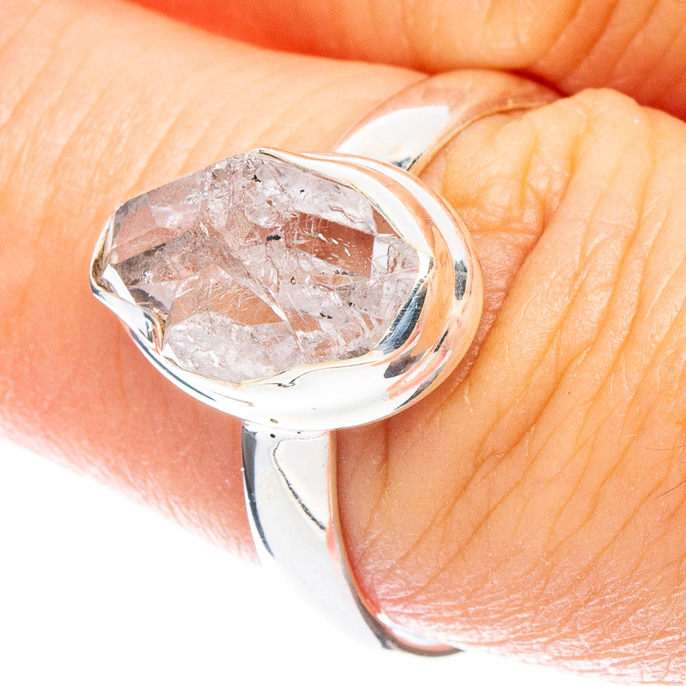 Herkimer Diamond Ring Size 8.25 (925 Sterling Silver) R6654