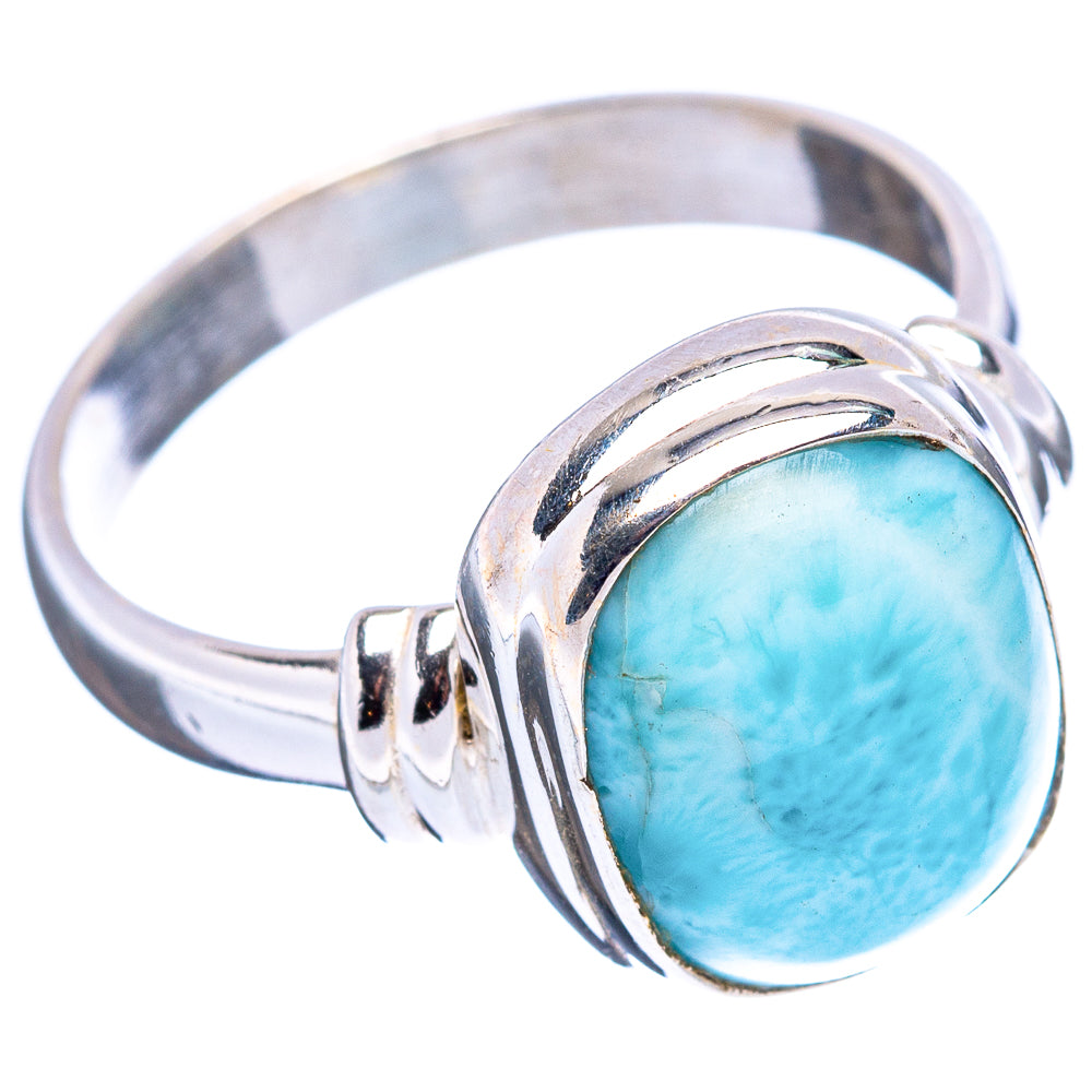 Rare Larimar Ring Size 8 (.925 Sterling Silver)