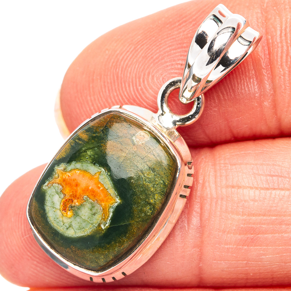 Rhyolite Pendant 1 1/4" (.925 Sterling Silver)