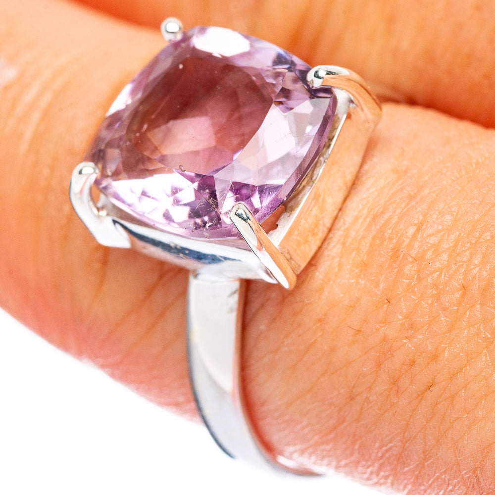 Faceted Amethyst Ring Size 8.75 (925 Sterling Silver) R4566