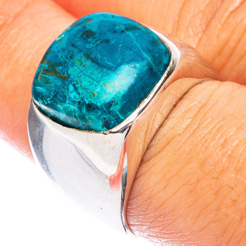Chrysocolla Ring Size 7.75 (925 Sterling Silver) R7368