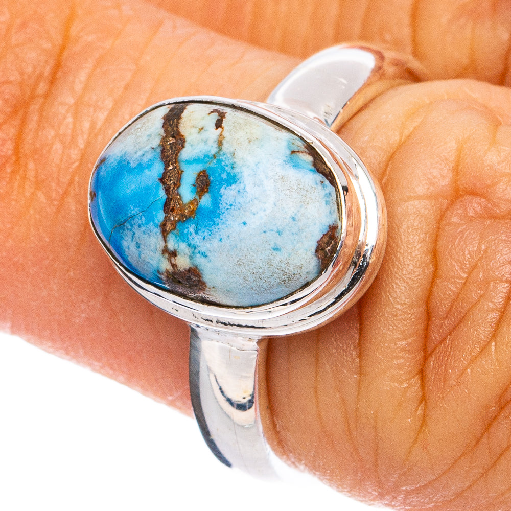 Rare Golden Hills Turquoise Ring Size 6 (925 Sterling Silver) R8193