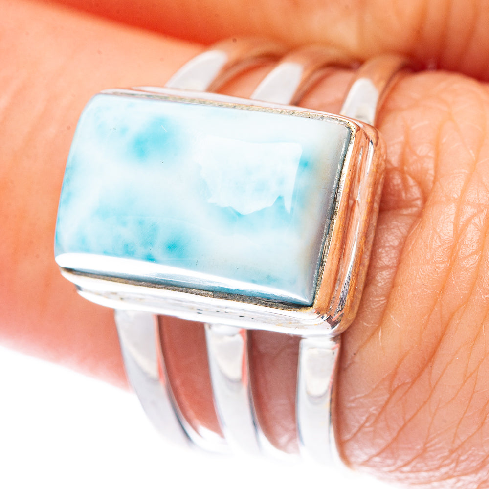 Larimar Ring Size 6.75 (925 Sterling Silver) R1691