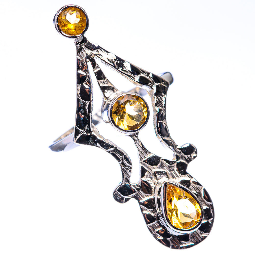 Premium Faceted Citrine Ring Size 8 (925 Sterling Silver) R141796