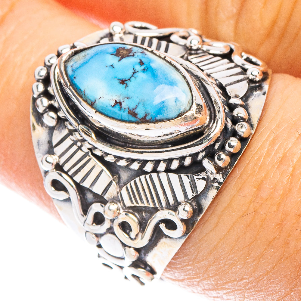 Rare Golden Hills Turquoise Ring Size 8.25 (925 Sterling Silver) R6669