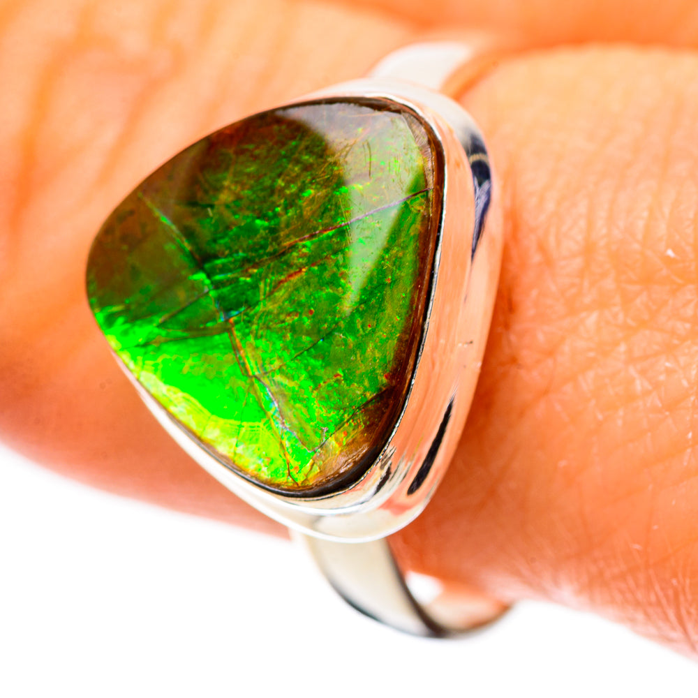 Canadian Ammolite 925 Sterling Silver Ring Size 10 (925 Sterling Silver) RING139558