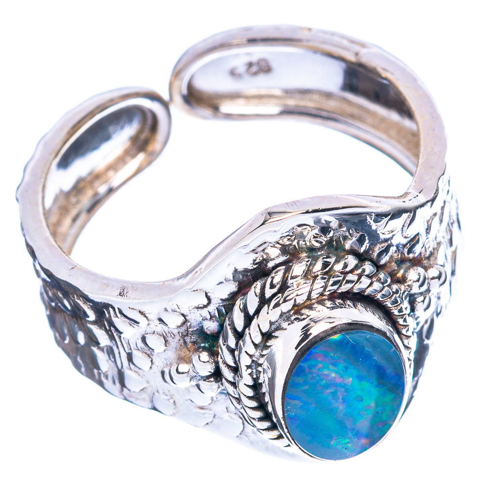 Rare  Doublet Opal Ring Size 7.25 (925 Sterling Silver) R3661