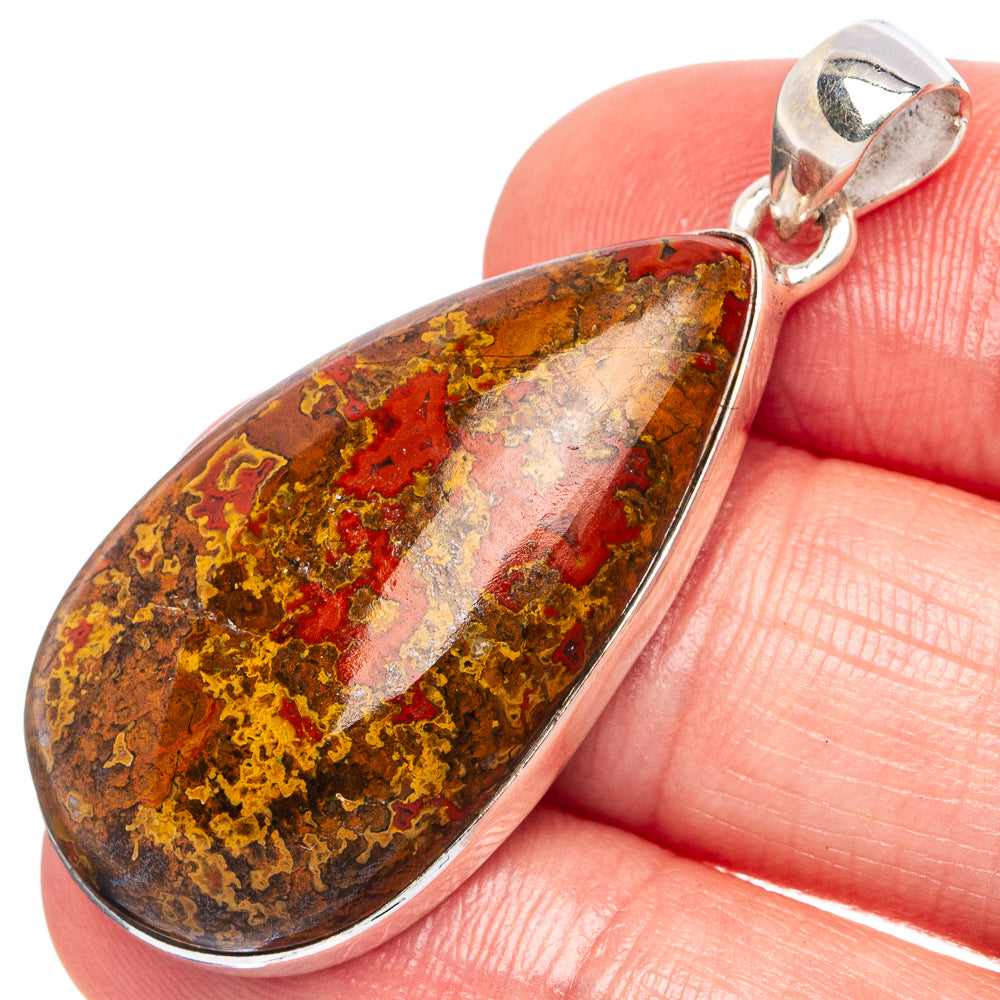 Moroccan Agate Pendant 1 3/4" (925 Sterling Silver) P43291
