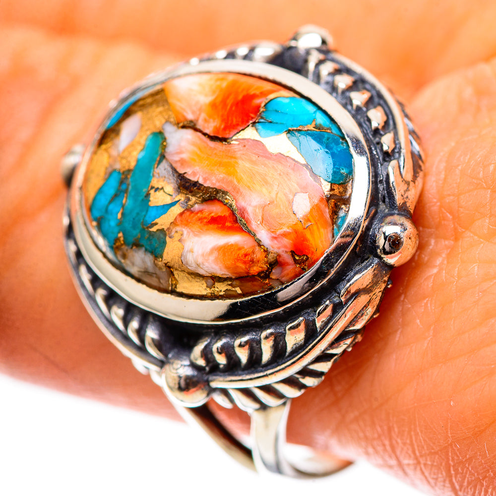 Spiny Oyster Turquoise Ring Size 10 (925 Sterling Silver) RING139038