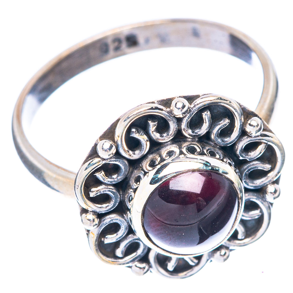 Garnet Ring Size 6.5 (925 Sterling Silver) R5640