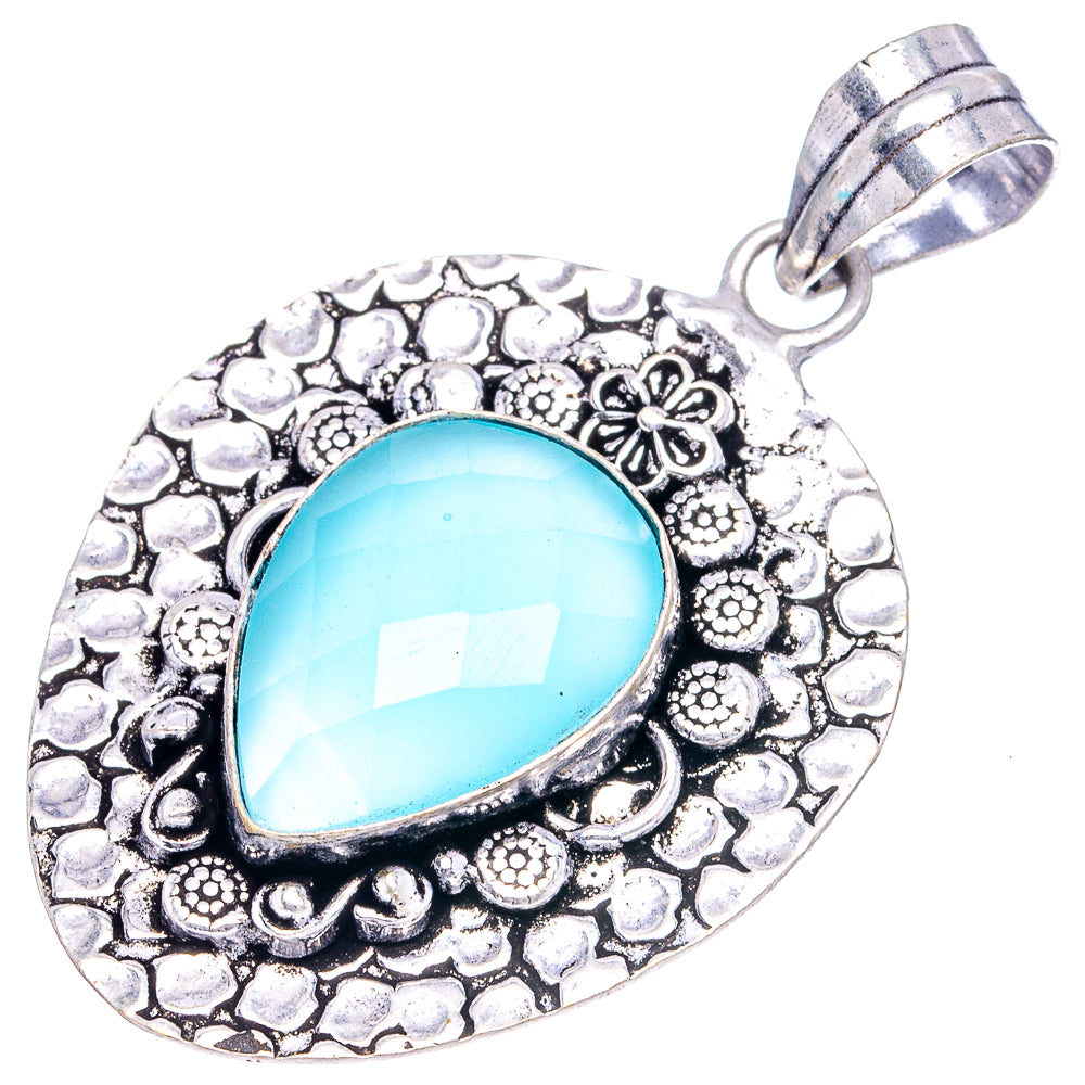 Chalcedony Pendant 2 1/8" (German Silver)