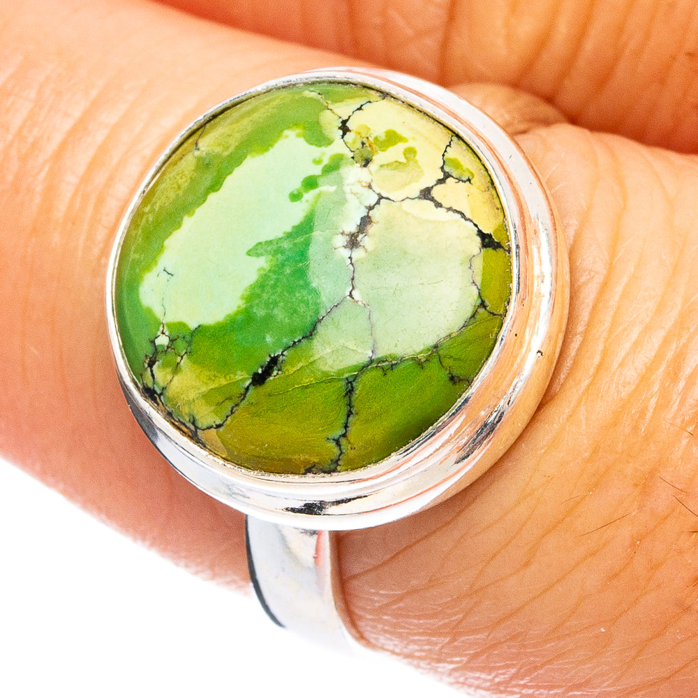Rare Arizona Spiderweb Turquoise Ring Size 7.25 (925 Sterling Silver) R4764