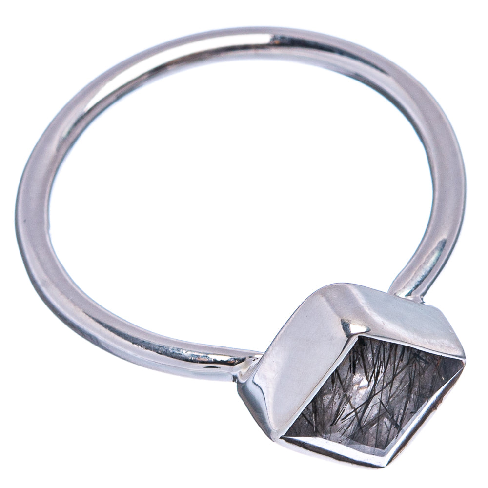 Tourmalinated Quartz Ring Size 7 (.925 Sterling Silver)
