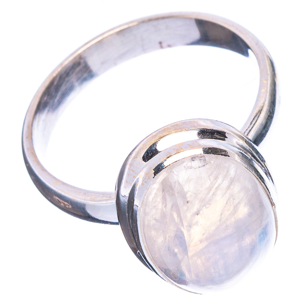 Rainbow Moonstone Ring Size 7.75 (.925 Sterling Silver)