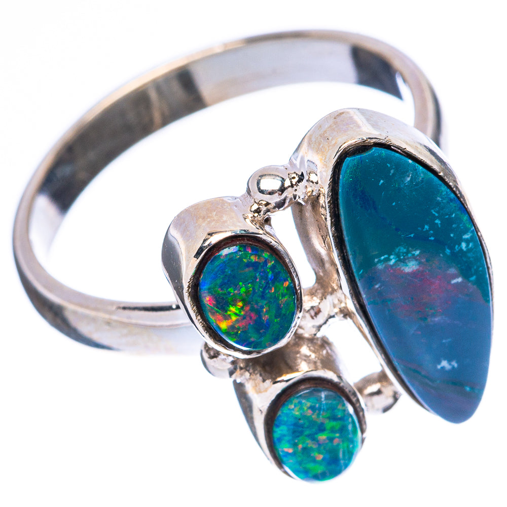 Rare Doublet Opal Ring Size 8 (925 Sterling Silver) R4302