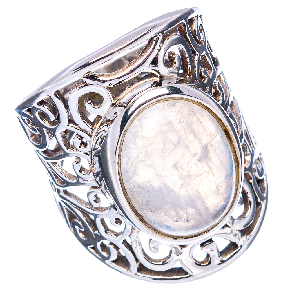 Premium Rainbow Moonstone Ring Size 8 (.925 Sterling Silver)