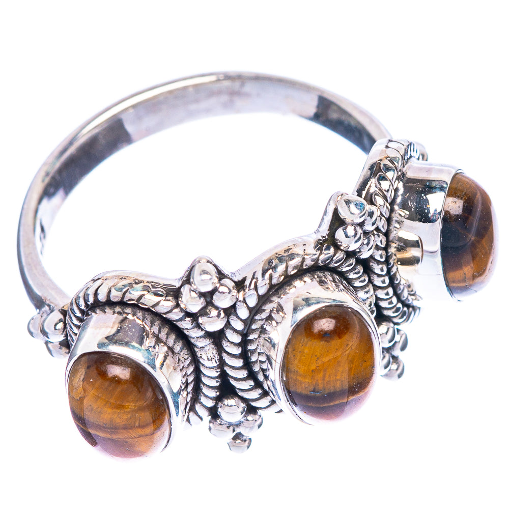 Tiger Eye Ring Size 7 (925 Sterling Silver) R1243