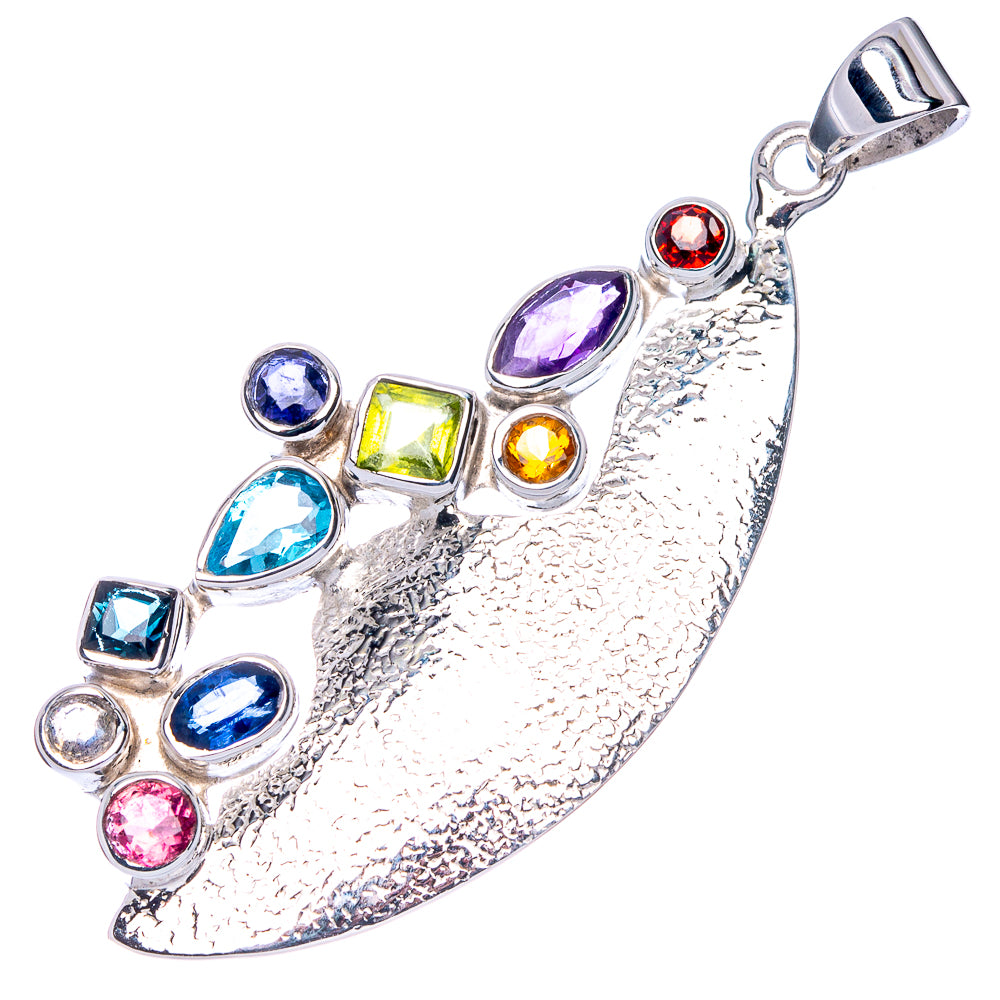Signature Multi-stone Pendant 2 1/8" (925 Sterling Silver) P41829