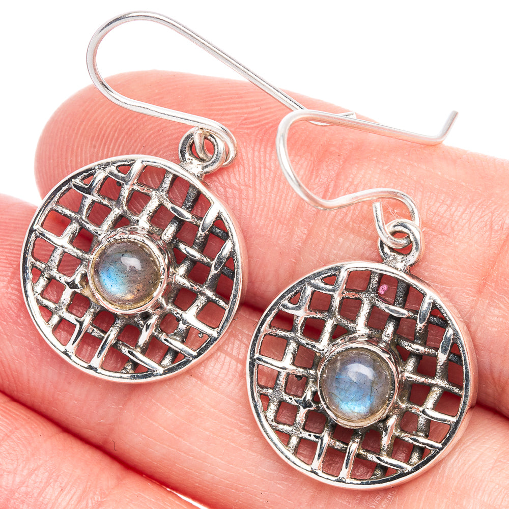 Labradorite Earrings 1 3/8" (925 Sterling Silver) E433234