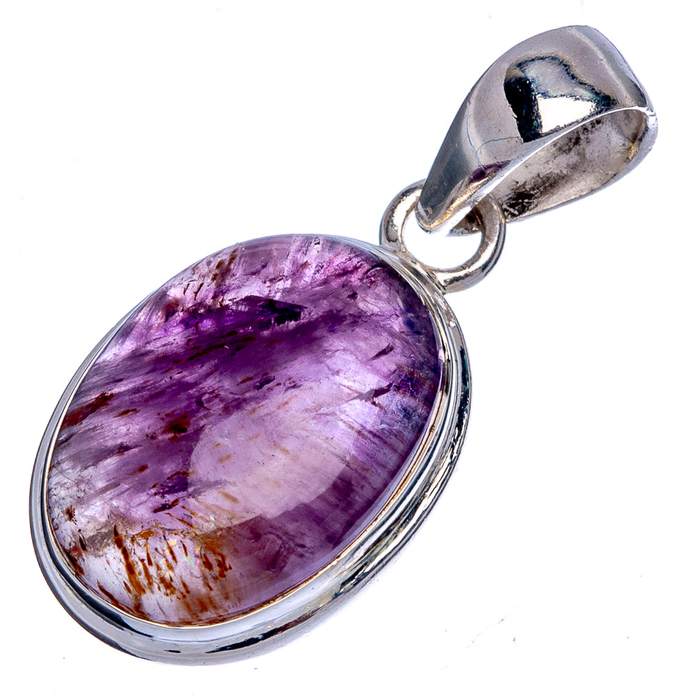 Rare Cacoxenite Amethyst Pendant 1 1/8" (925 Sterling Silver) P40428